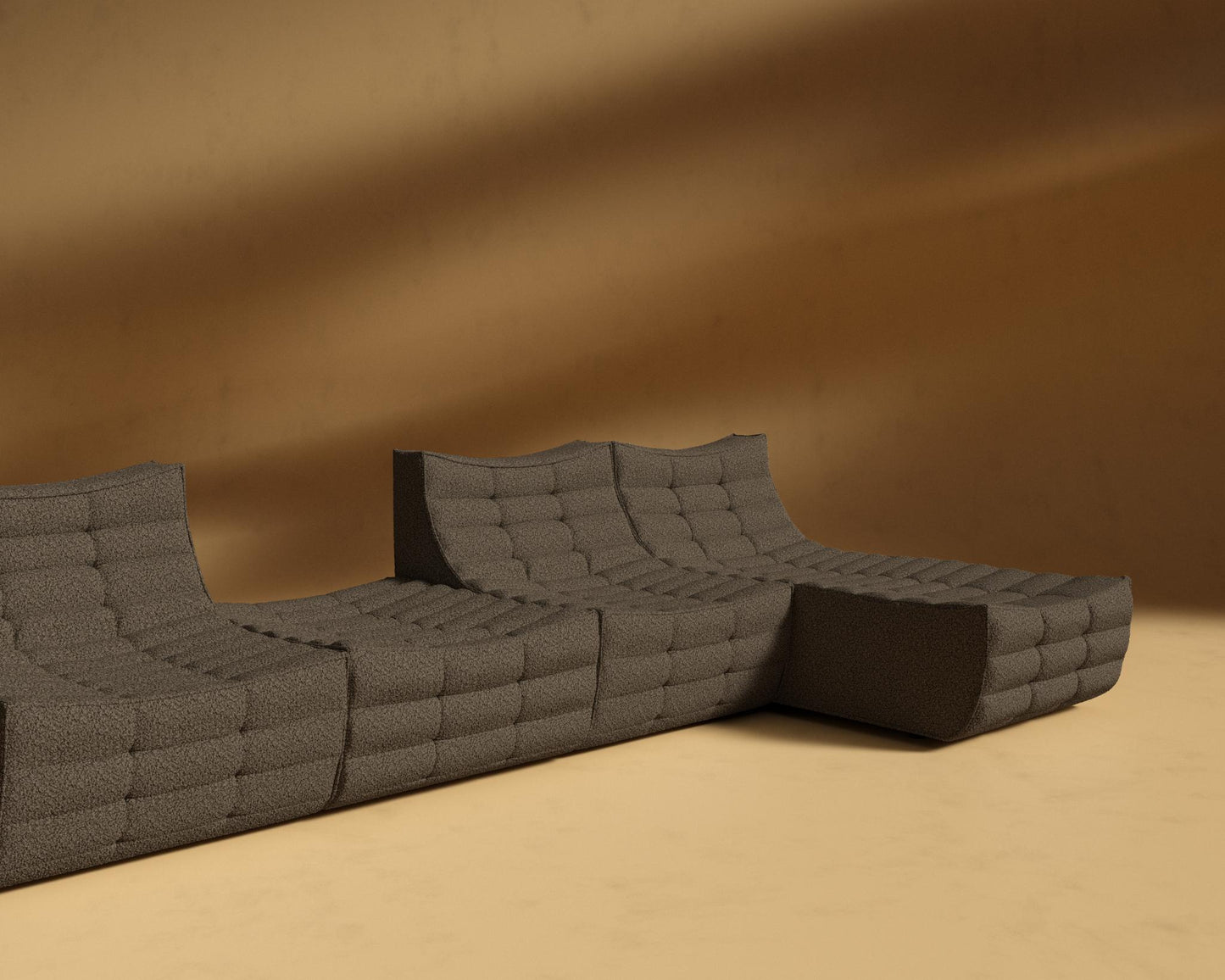 Tanner_Modular_Sectional_Shearling - Espresso