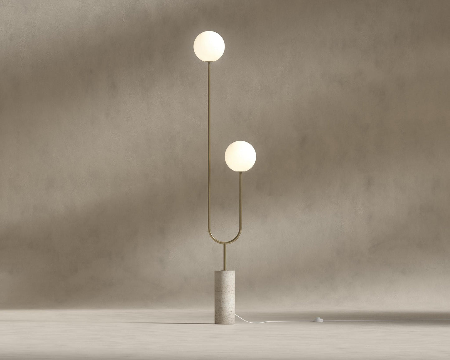 Uma Floor Lamp - Travertine
