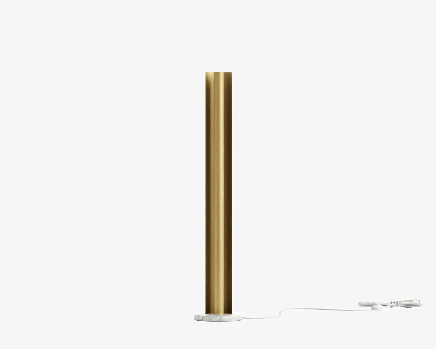 Roma Floor Lamp - Brass - White Marble
