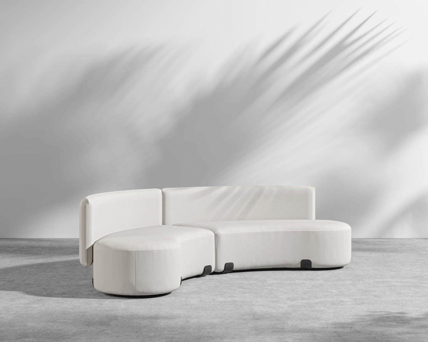 Tano Outdoor Curved Modular Sofa - Palisades - Black