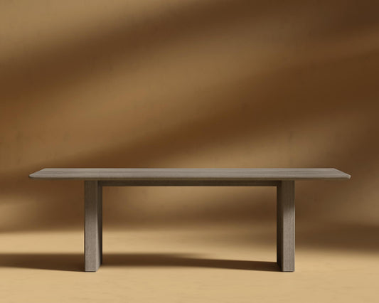 Tiberius Table - Grey Oak - Solid Wood