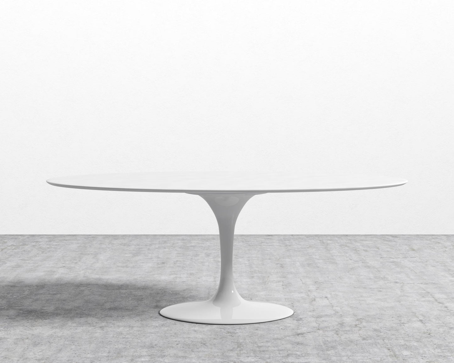 Tulip Dining Table - Oval - White Lacquer