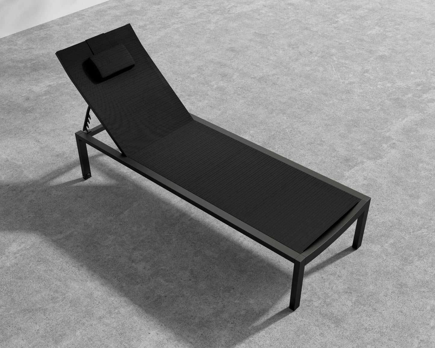 Spencer Outdoor Lounger - Black