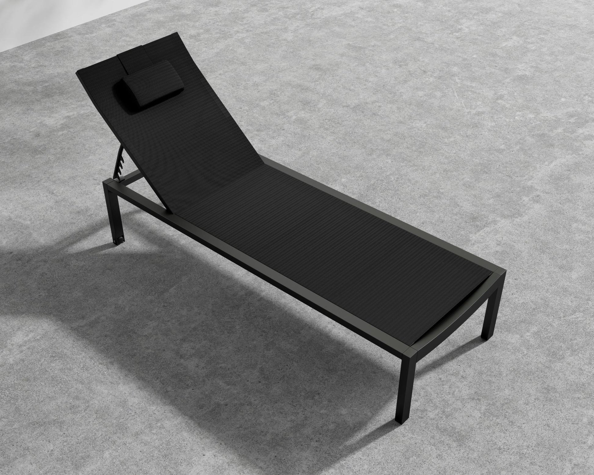 Spencer Outdoor Lounger - Black