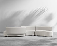 Tano Outdoor Curved S Shape Sectional - Palisades - White