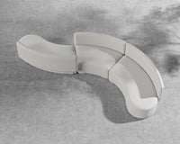 Tano Outdoor Curved S Shape Sectional - Palisades - White