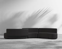 Tano Outdoor Curved S Shape Sectional - Arcadia - Black