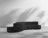 Tano Outdoor Curved S Shape Sectional - Arcadia - Black