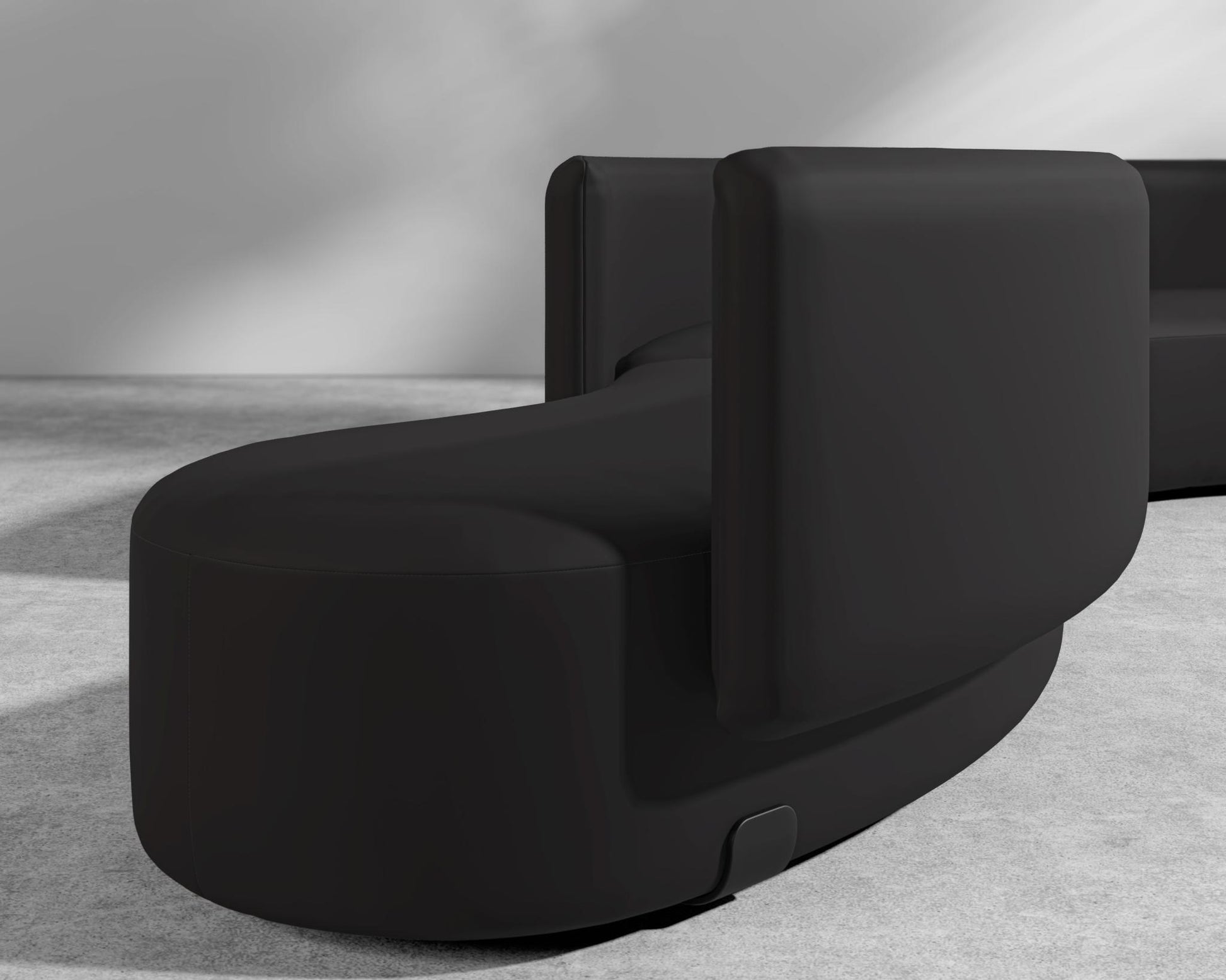 Tano Outdoor Curved S Shape Sectional - Arcadia - Black