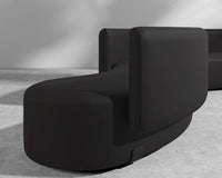 Tano Outdoor Curved S Shape Sectional - Arcadia - Black