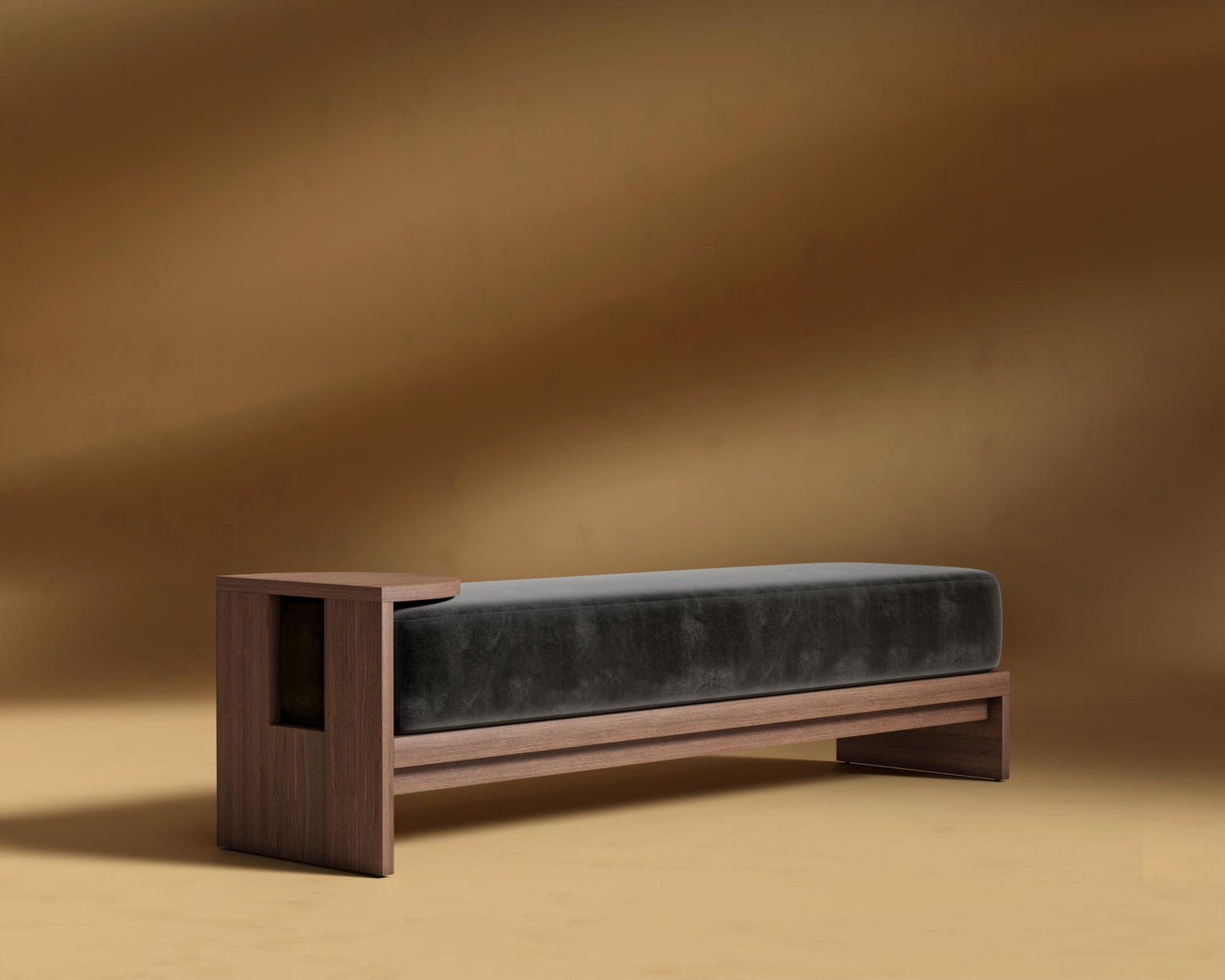Tola_Bench_Plush_Velvet_Black