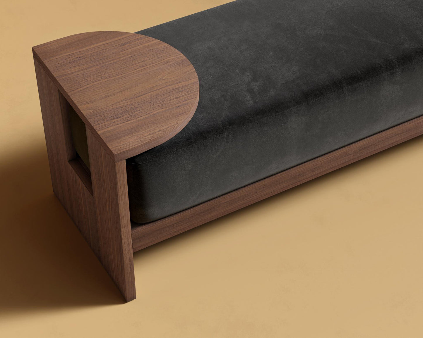 Tola_Bench_Plush_Velvet_Black