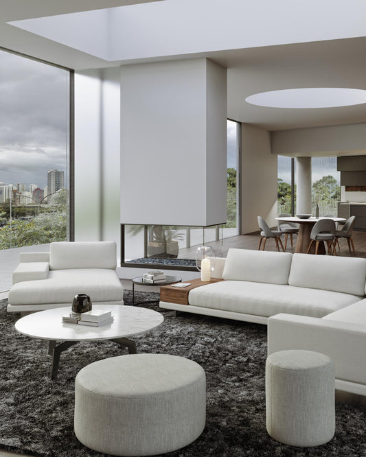 Dresden Armless Sofa with Side Table