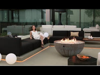 Dresden Outdoor Armless Sofa with Side Table