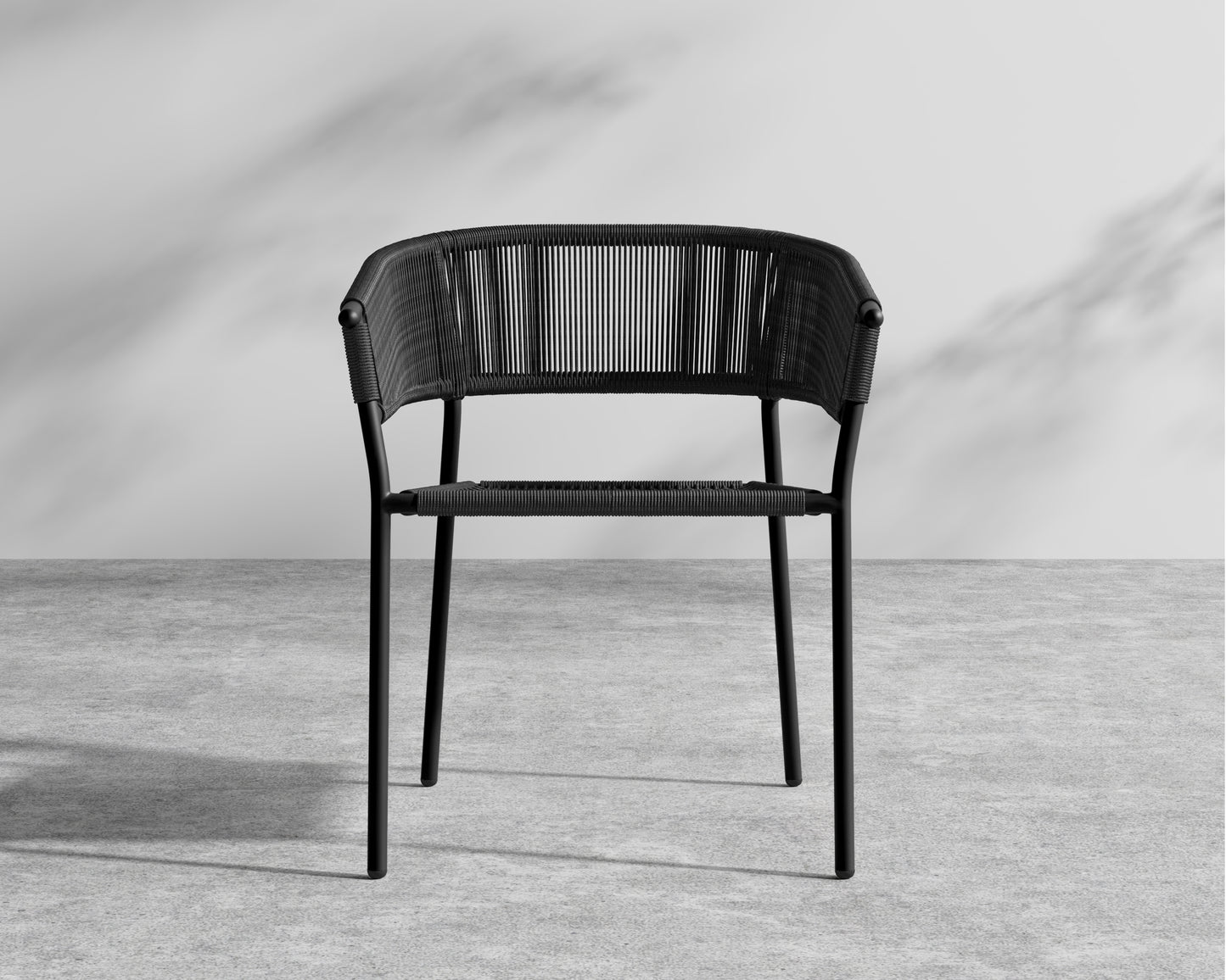 Afton Dining Chair - Black Frame - Black cord
