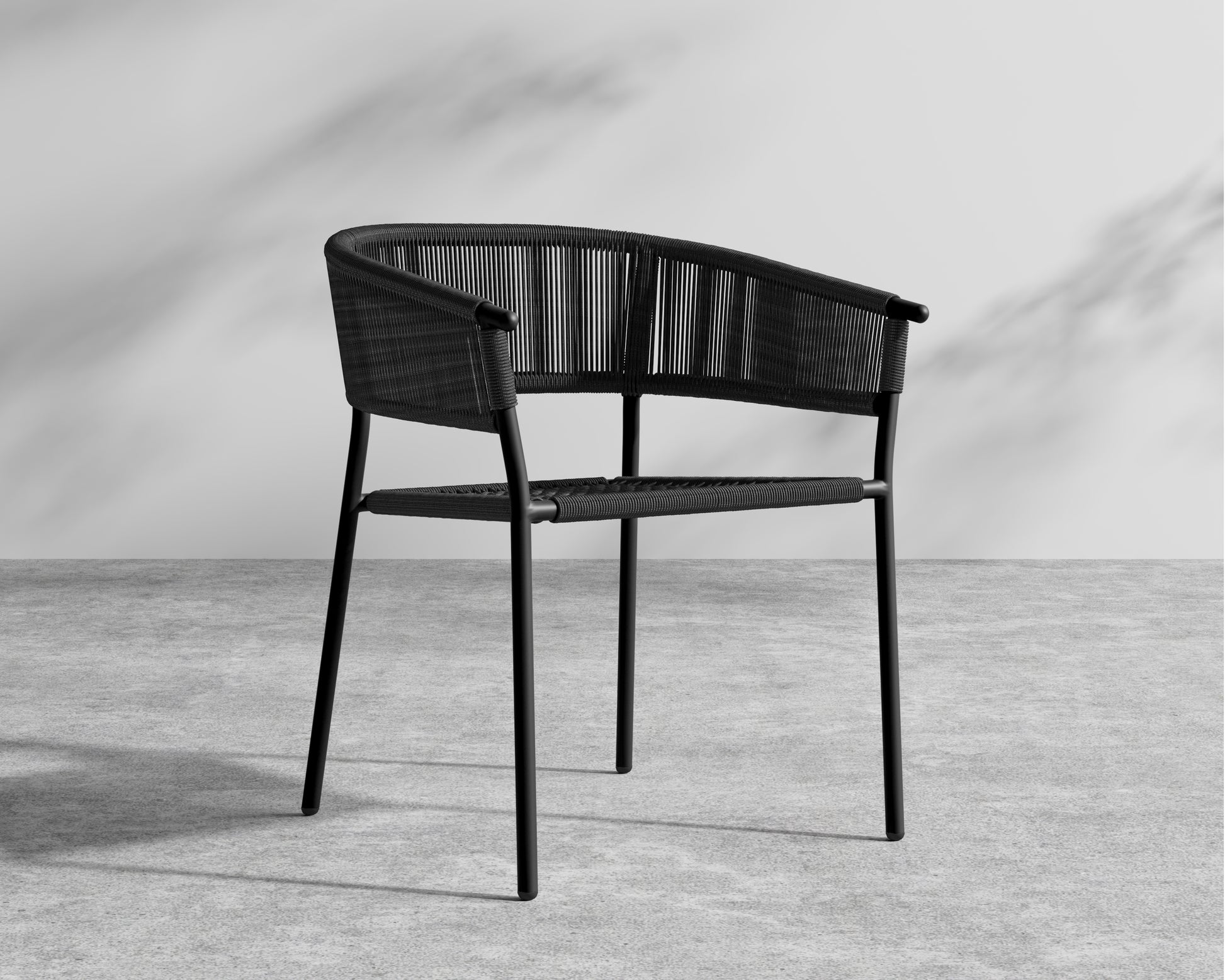 Afton Dining Chair - Black Frame - Black cord