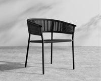 Afton Dining Chair - Black Frame - Black cord