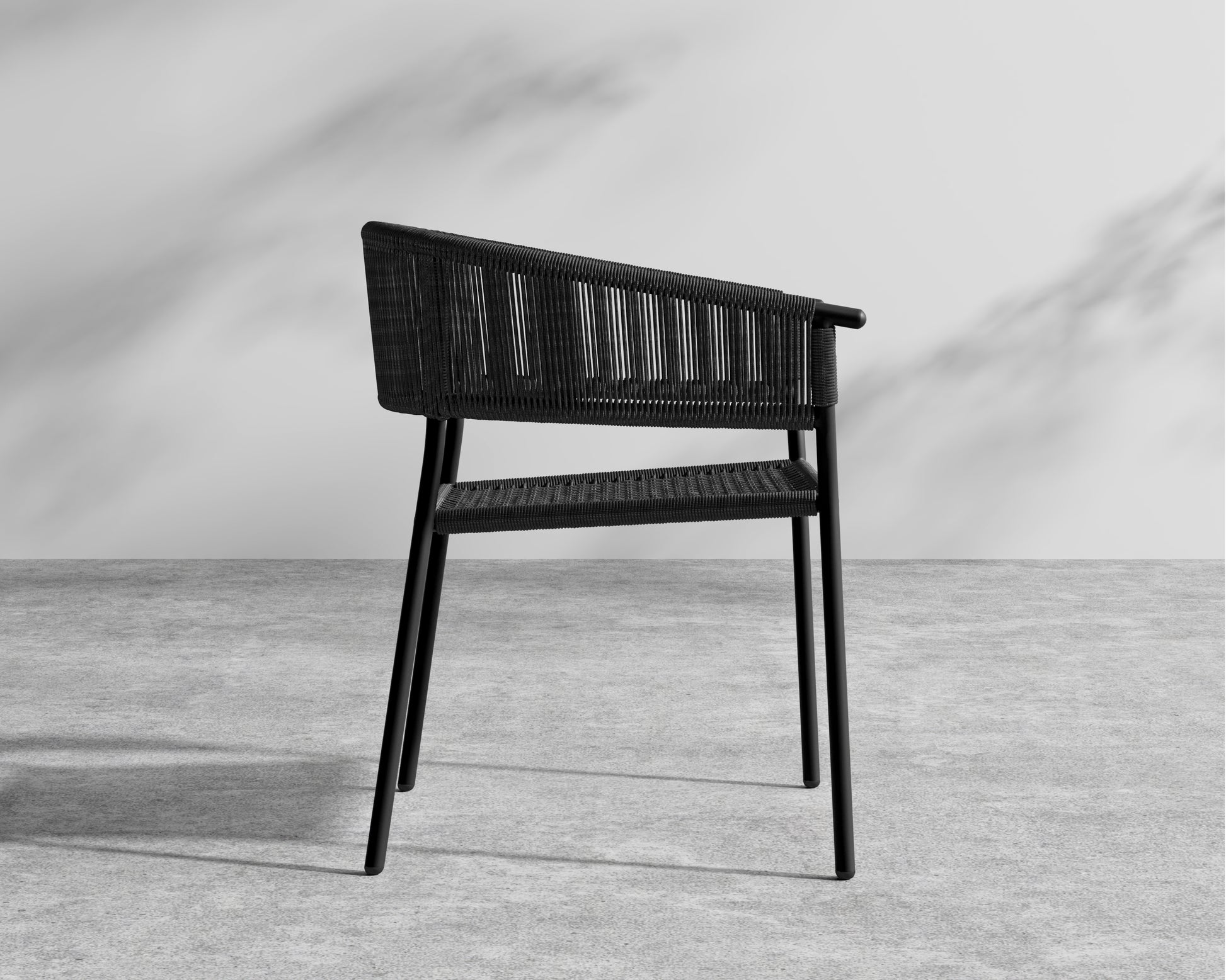 Afton Dining Chair - Black Frame - Black cord