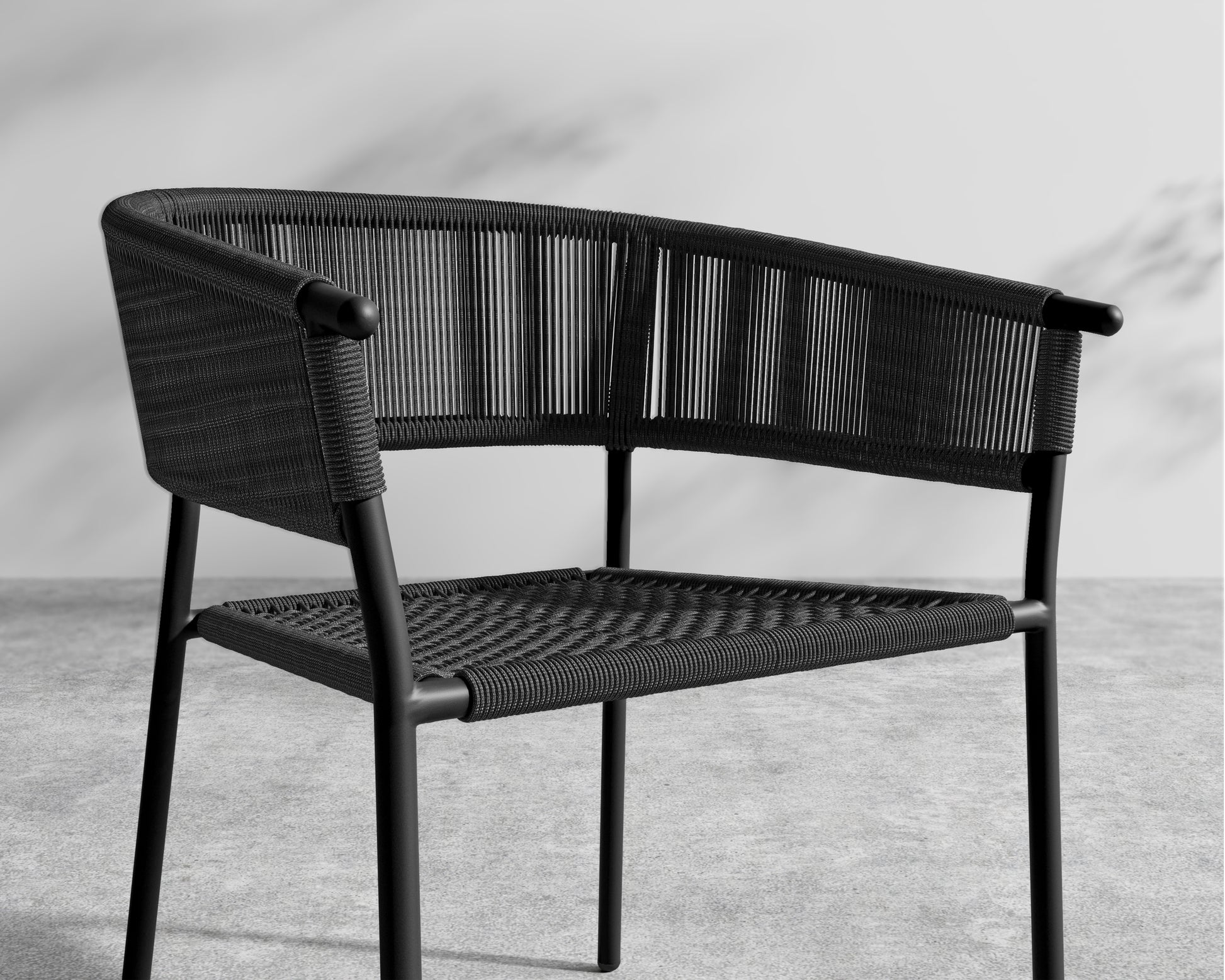 Afton Dining Chair - Black Frame - Black cord