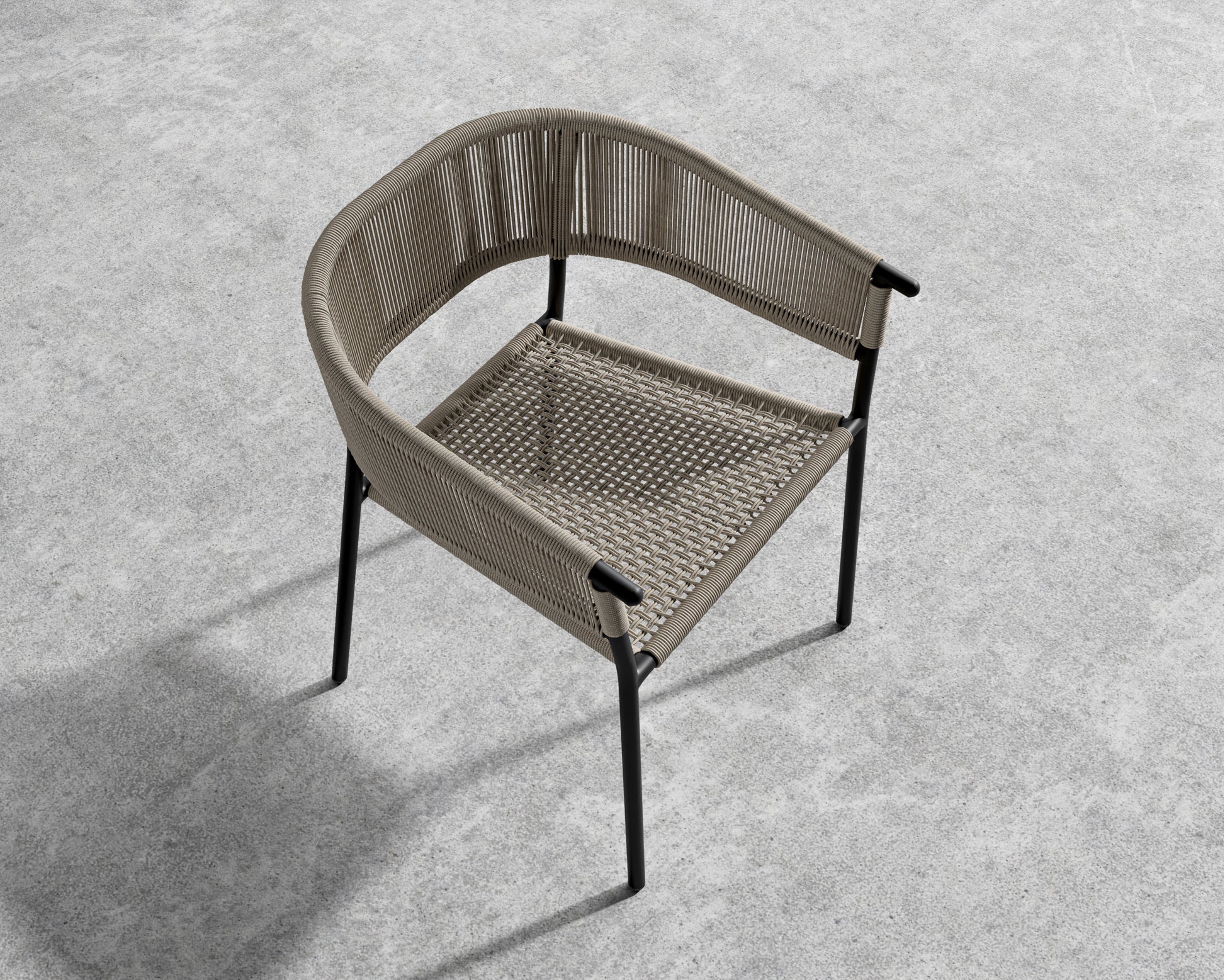 Afton Dining Chair - Black Frame - Taupe cord