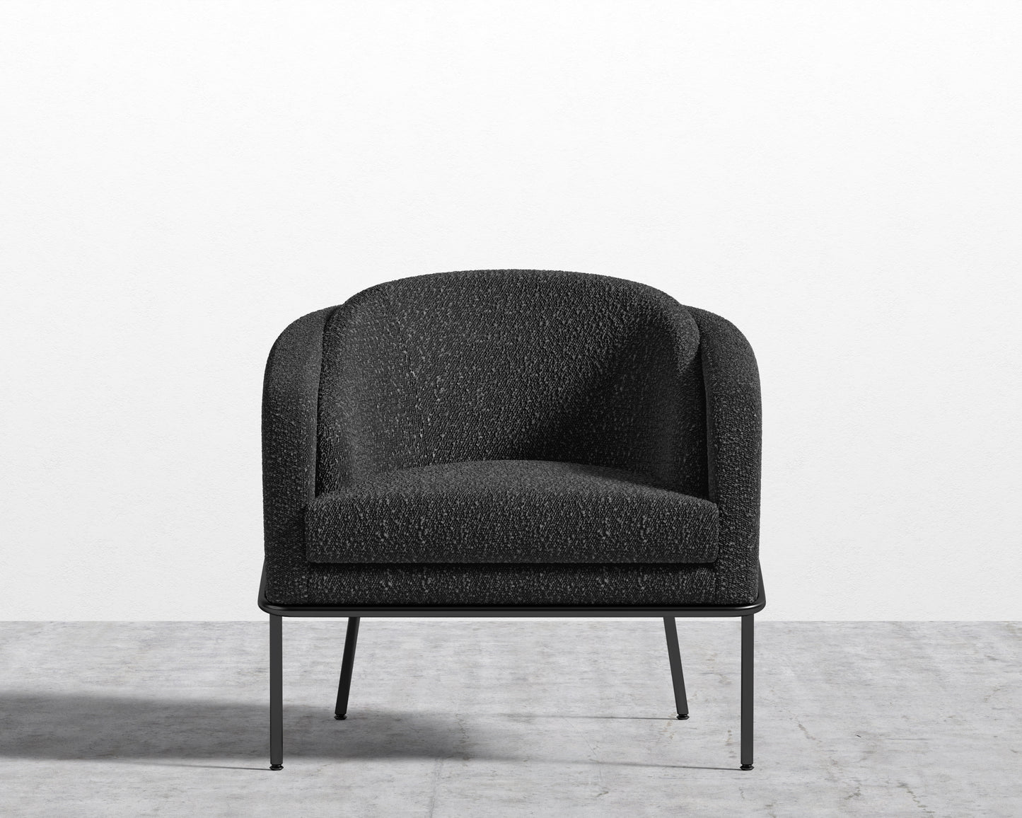 Angelo Lounge Chair - Chatou Boucle - Caviar - Black Frame