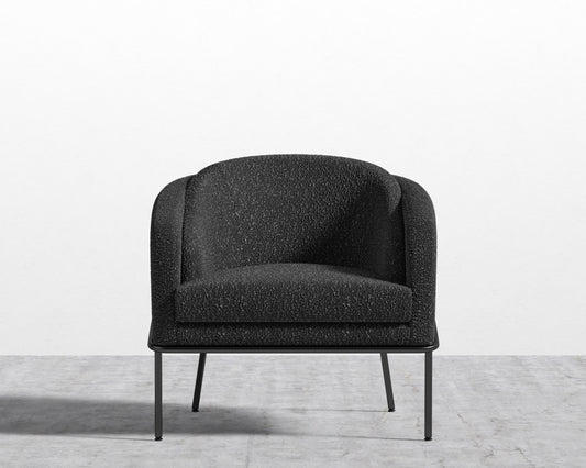 Angelo Lounge Chair - Chatou Boucle - Caviar - Black Frame