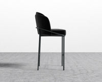 Angelo Barstool - Vintage Velvet - Black - Black Frame