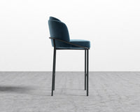 Angelo Barstool - Vintage Velvet - Solstice - Black Frame