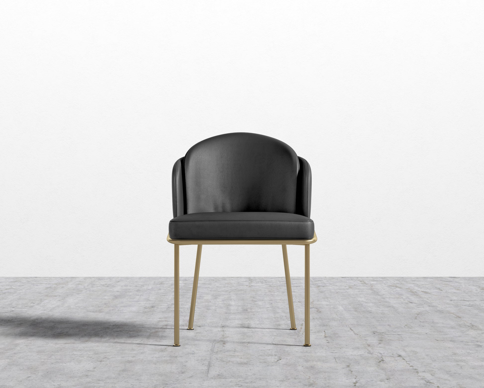 Angelo Dining Chair - Brass - Trento Jet Black
