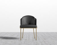 Angelo Dining Chair - Brass - Trento Jet Black