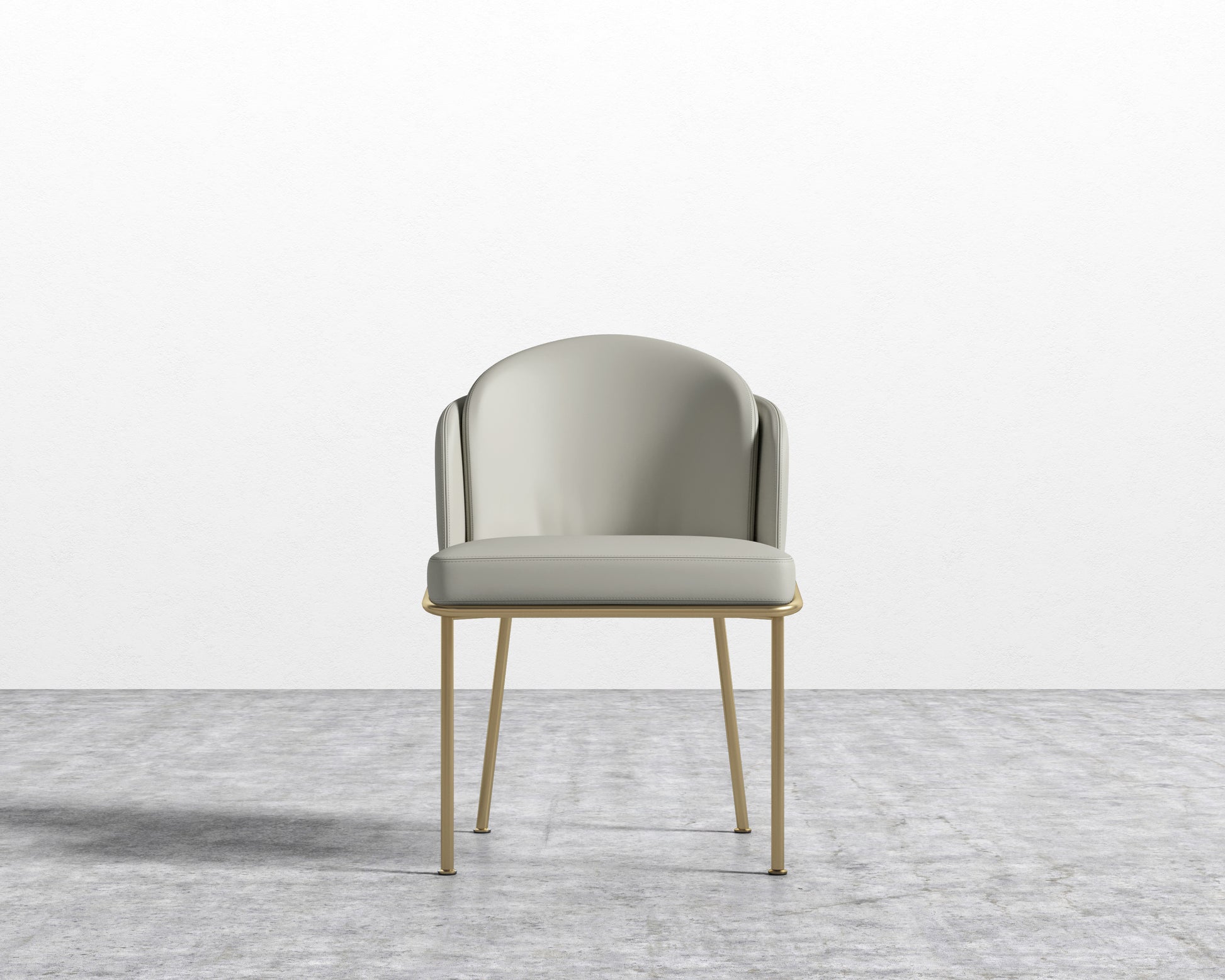 Angelo Chair - Trento Taupe - Brass Frame