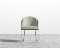 Angelo Chair - Trento Taupe - Brass Frame