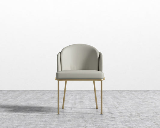 Angelo Chair - Trento Taupe - Brass Frame