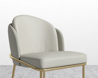 Angelo Chair - Trento Taupe - Brass Frame