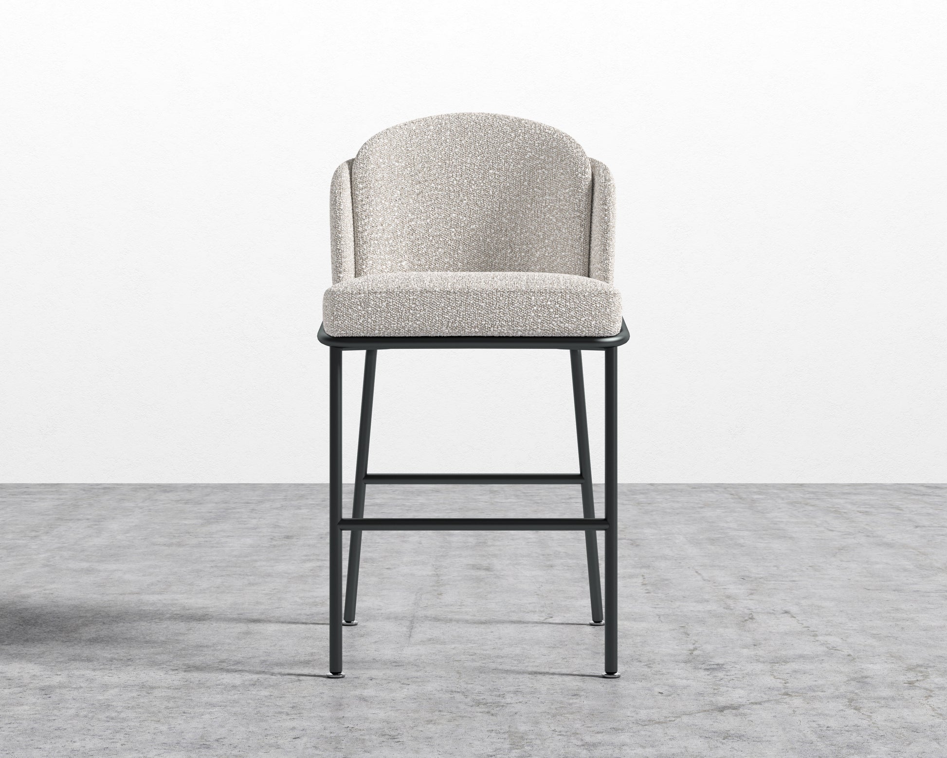 Angelo Counter Stool - Chatou Boucle -Pearl - Black
