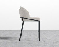 Angelo Counter Stool - Chatou Boucle -Pearl - Black