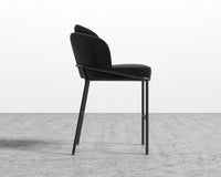 Angelo Counter Stool - Plush Velvet - Black - Black