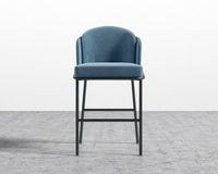 Angelo Counter Stool - Plush Velvet - Solstice - Black
