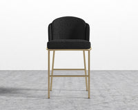 Angelo Counter Stool - Chatou Boucle - Caviar - Brass