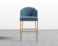 Angelo Counter Stool - Plush Velvet - Solstice - Brass