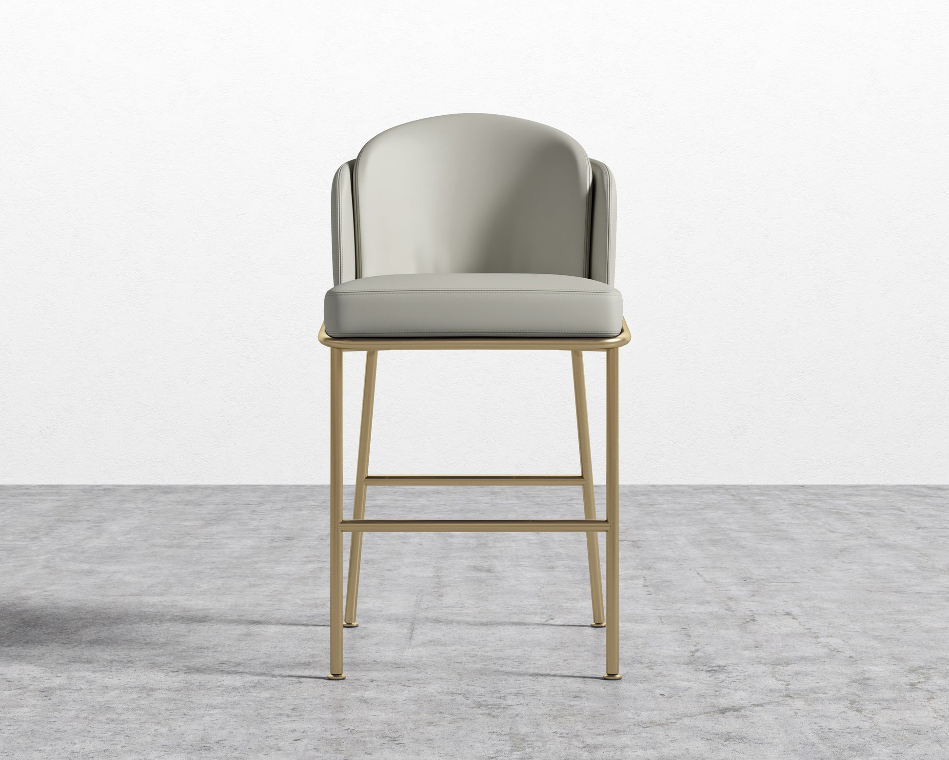 Angelo Counter Stool - Trento Taupe - Brass