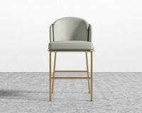 Angelo Counter Stool - Trento Taupe - Brass
