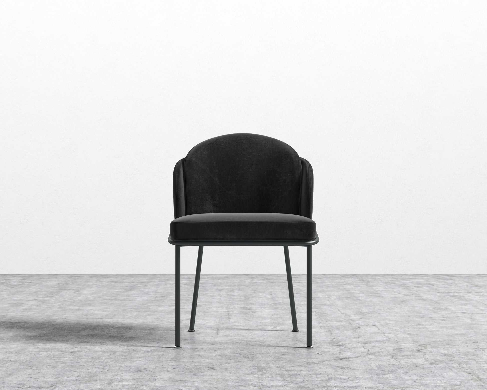 Angelo Dining Chair - Black - Plush Velvet - Black