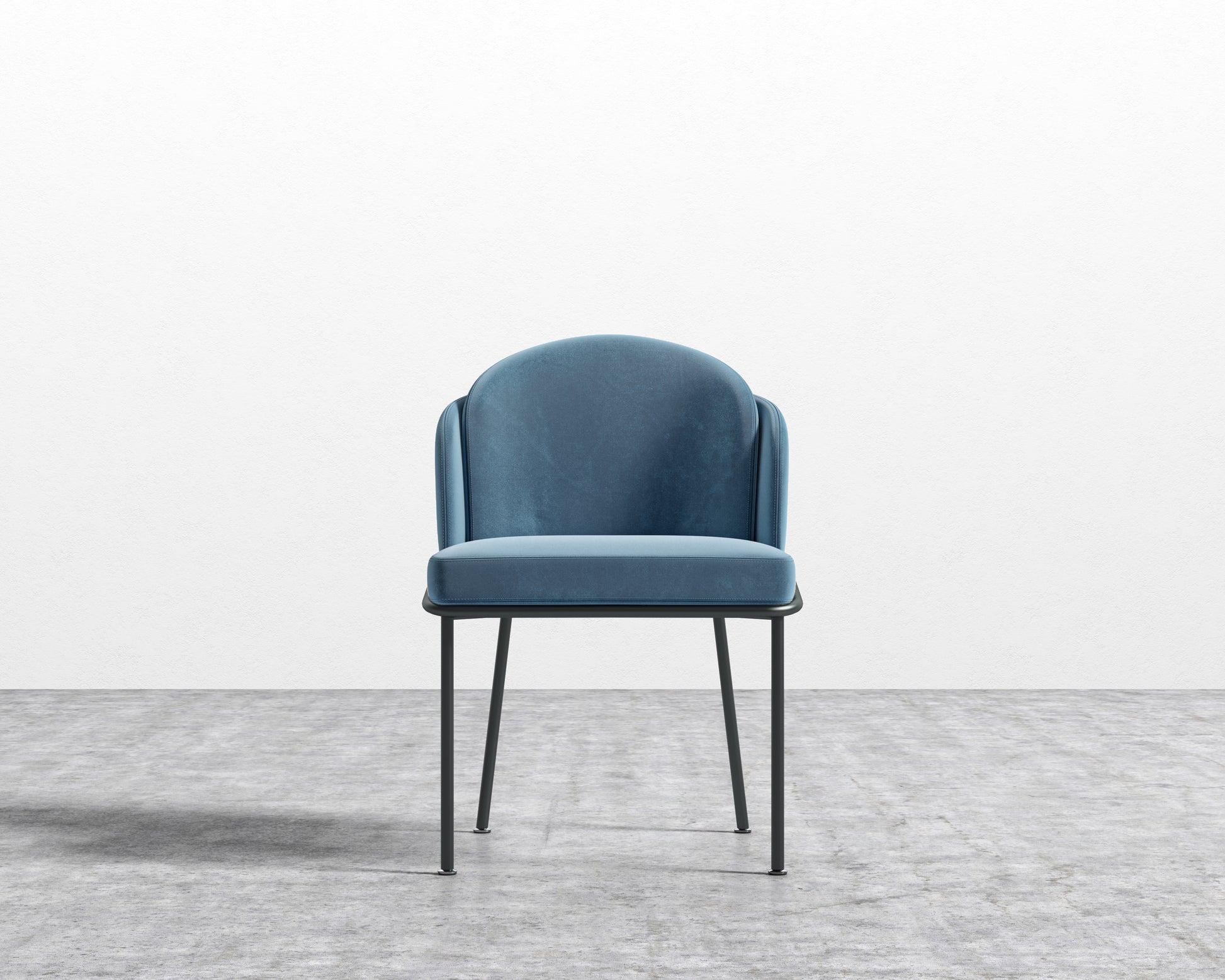 Angelo Dining Chair - Black - Plush Velvet - Solstice