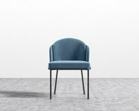 Angelo Dining Chair - Black - Plush Velvet - Solstice