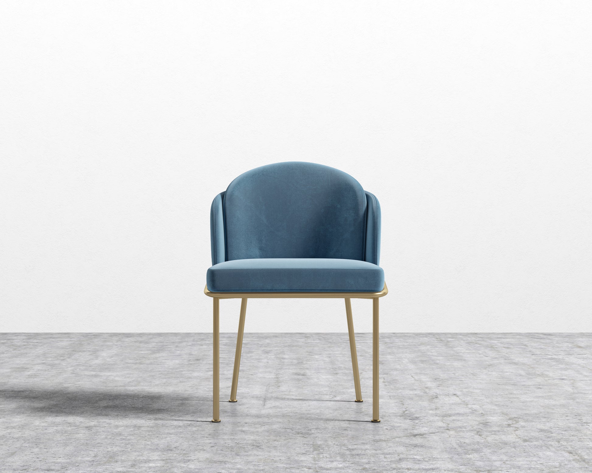 Angelo Dining Chair - Brass - Plush Velvet - Solstice