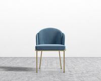 Angelo Dining Chair - Brass - Plush Velvet - Solstice