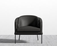 Angelo Lounge Chair - Microfiber Leather - Trento Jet Black - Black Frame