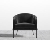 Angelo Lounge Chair - Plush Velvet - Black - Black Frame