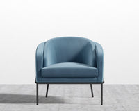 Angelo Lounge Chair - Plush Velvet - Solstice - Black Frame